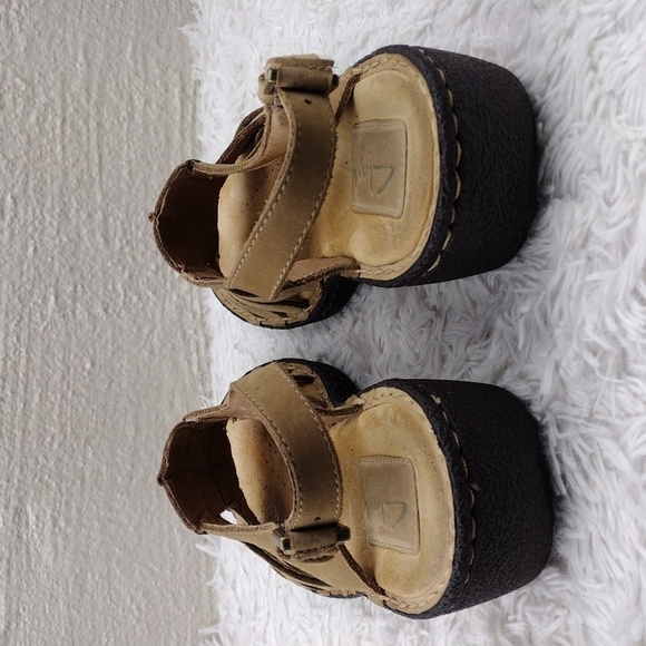 Clarks Artisan Active Air Tan Suede Leather Open Toe Wedge Slingback Sandal - Picture 6 of 16